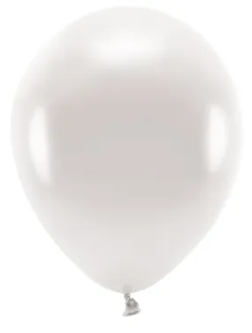 100 palloncini metallizzati eco bianco perla 30 cm
