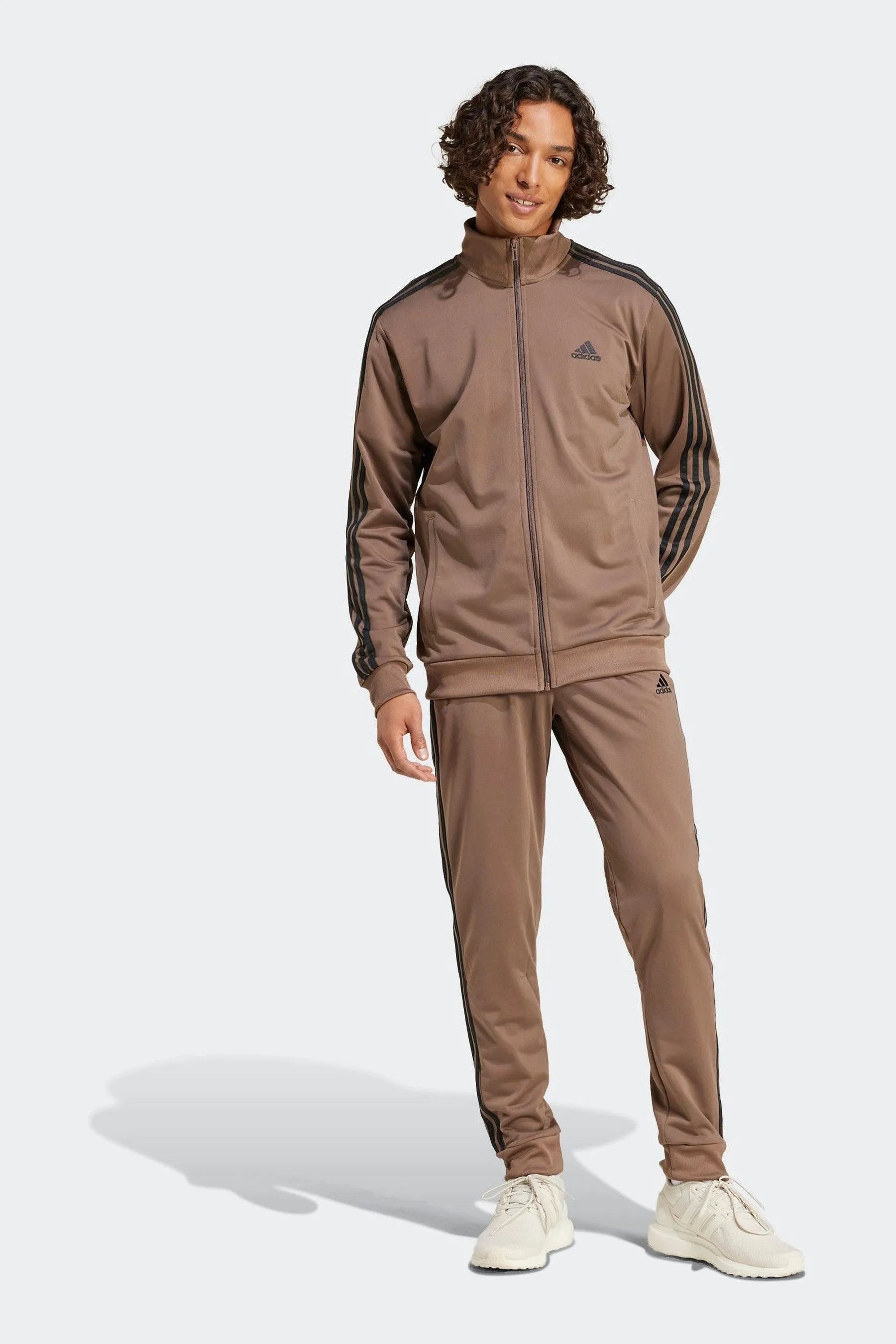 adidas - Tuta in tricot basic con 3 strisce