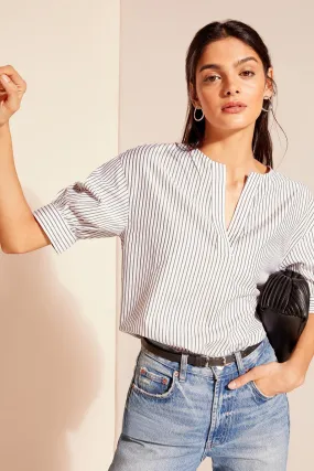 Friends Like These Manica corta - Blusa A righe collo intagliato