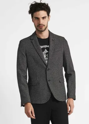Giacca slim in misto cotone lana