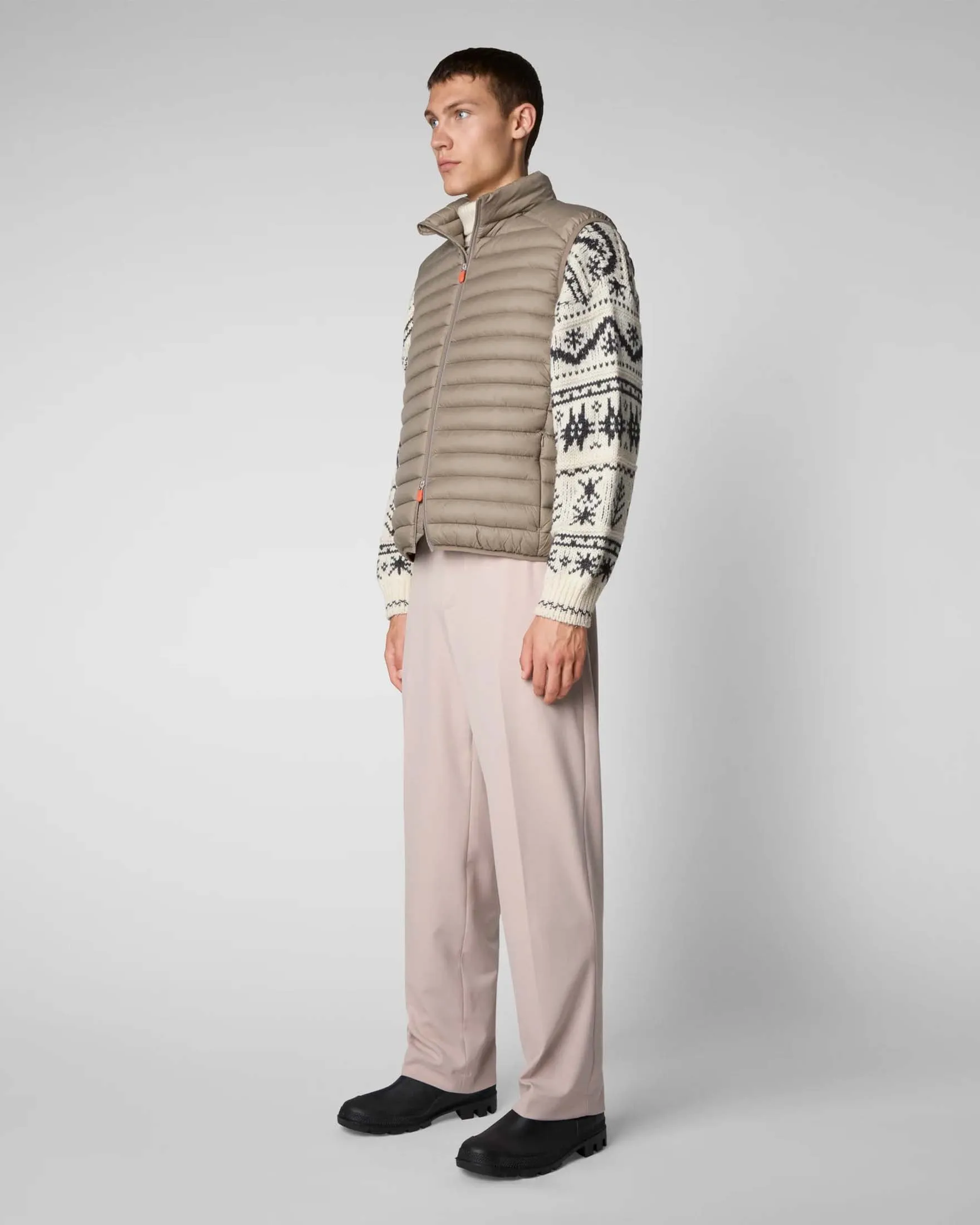 Gilet Adam color fango imbottito in Plumtech® 100 grammi