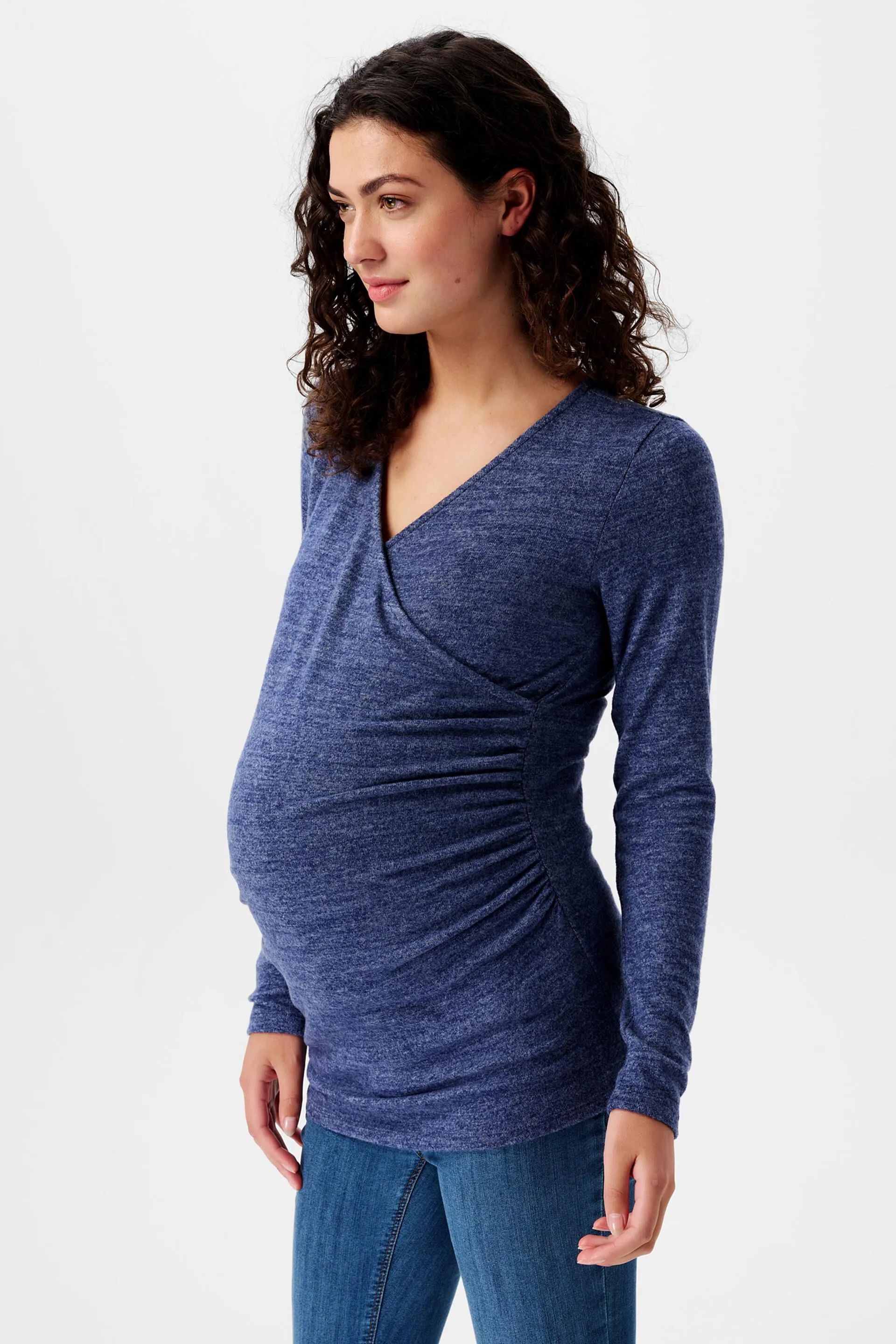 Maglia incrociata a manica lunga
