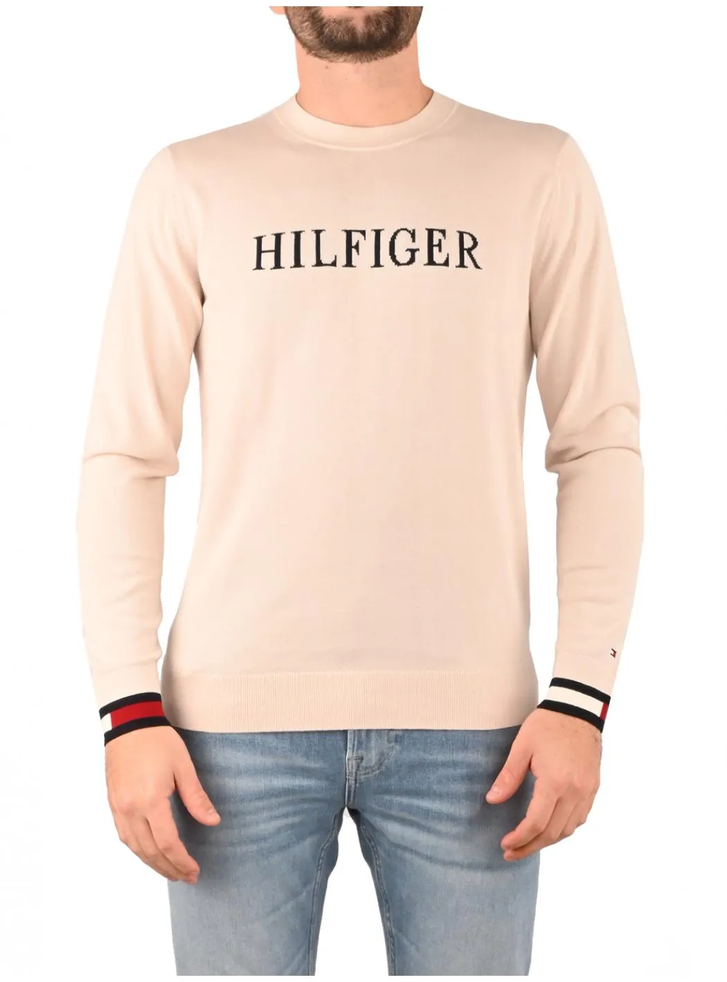 Maglia Uomo tommy hilfiger mw0mw29045-af4 FLAG CUFF