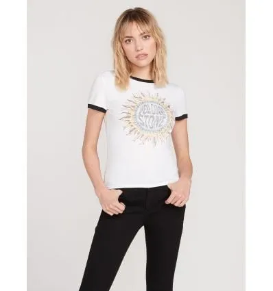 Maglietta VOLCOM GO FASTER RINGER (bianca) Donna