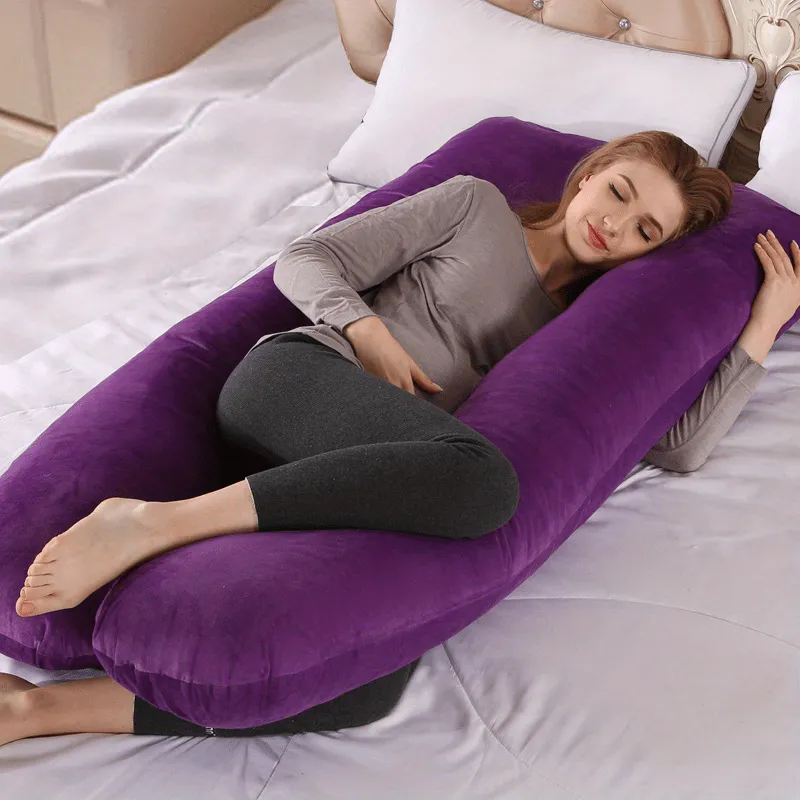 Massimo comfort per le future mamme - Fascia per cuscino per gravidanza a forma di U con supporto multifunzionale per la vita, r