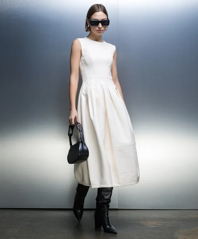 Philosophy di Lorenzo Serafini Abito midi bianco A04027140