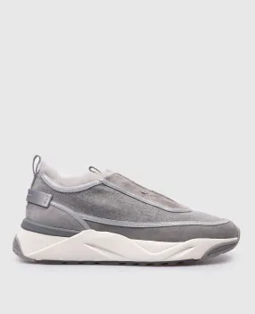 Santoni Sneakers combinate grigie su pelliccia WBIO61111BGRPYLE