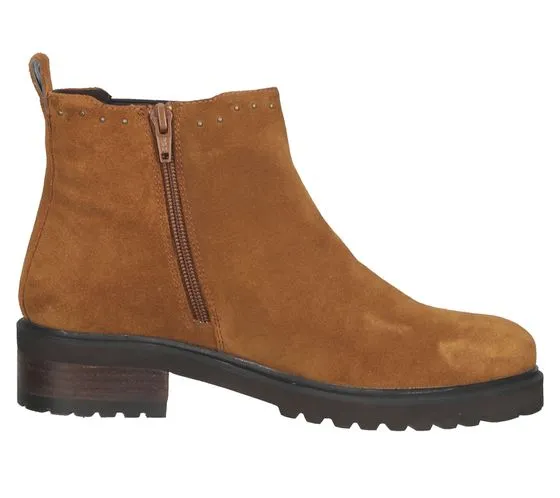 SPM Lano stivaletti da donna in vera pelle con rivetti SPM11000017-03002-935 marrone