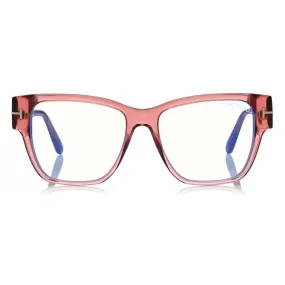 Tom Ford - Occhiali da Vista Squadrati - Rosa Bianco Ghiaccio - FT5745-B - Occhiali da Vista - Tom Ford Eyewear