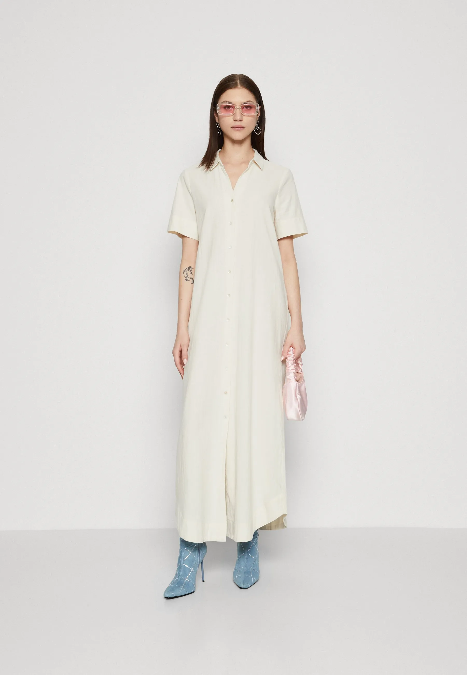 VMHART ANKLE SHIRT DRESS - Vestito lungo